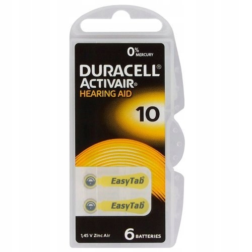 

6 x bat do ap. słuchowych Duracell ActivAir 10