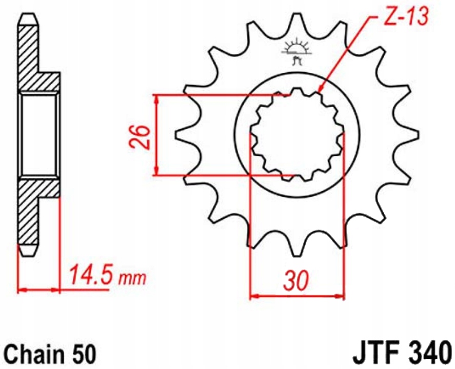 Přední ozubené kolo Jt F340 18 Honda Cbx 1000 Pro Lin