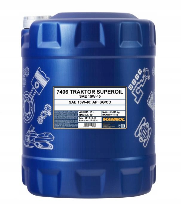 Mannol TRAKTOR SUPEROIL 10 l 15W-40 Rodzaj mineralne