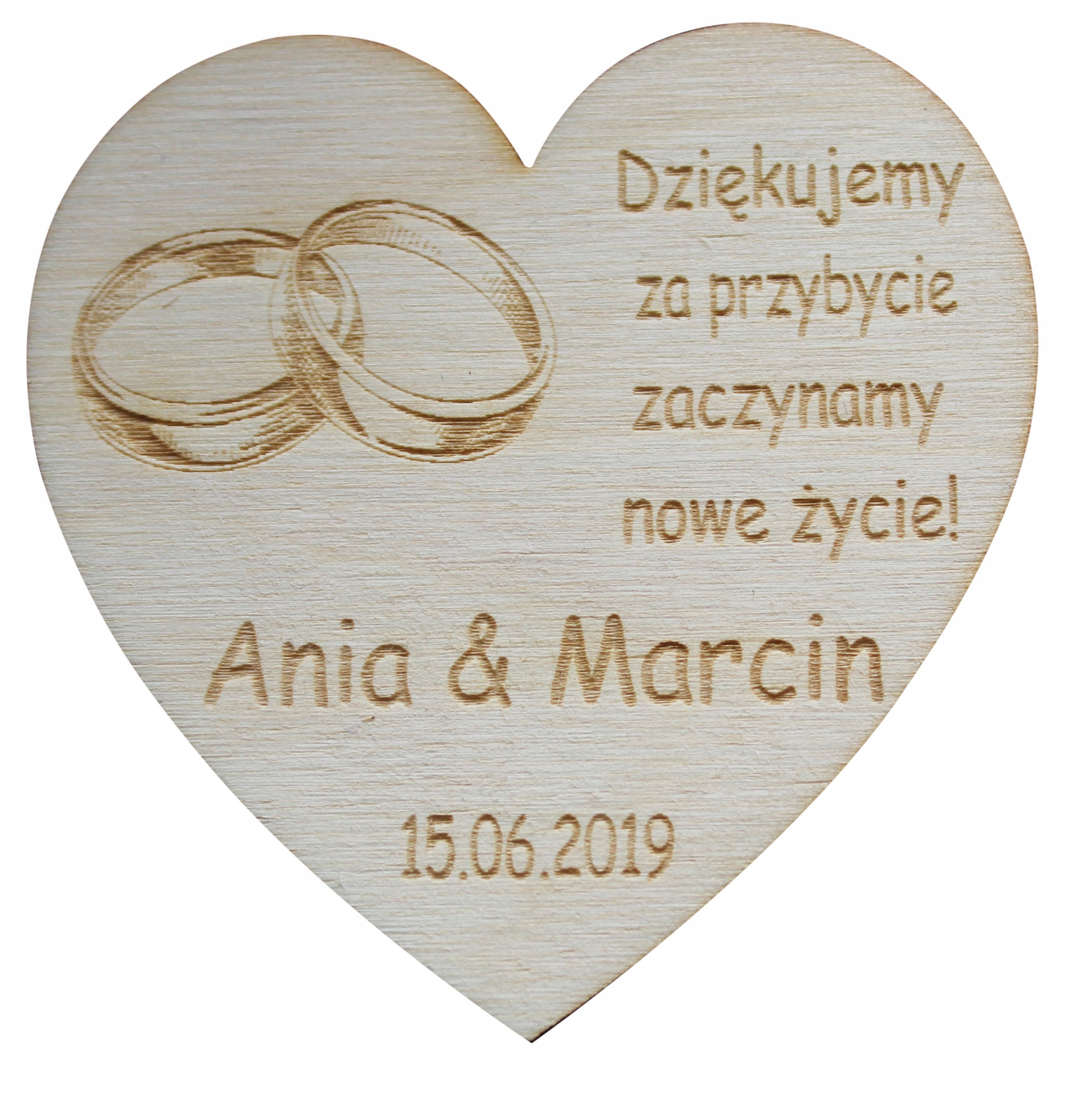 

Podziękowanie dla gości,magnes,wesele, ślub+gratis