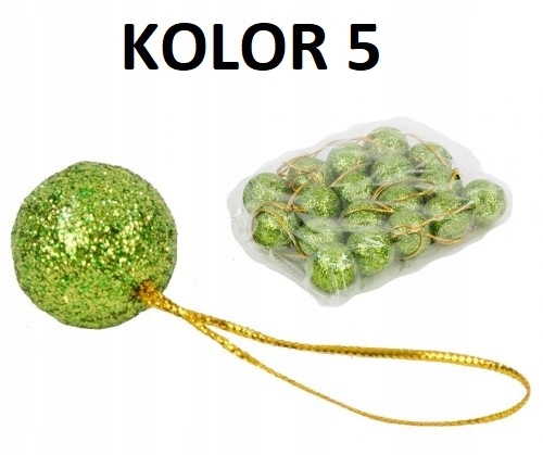 BOMBKI KULKI BROKATOWE 2,5 CM 18SZT STROIK 4xKOLOR Marka Akces