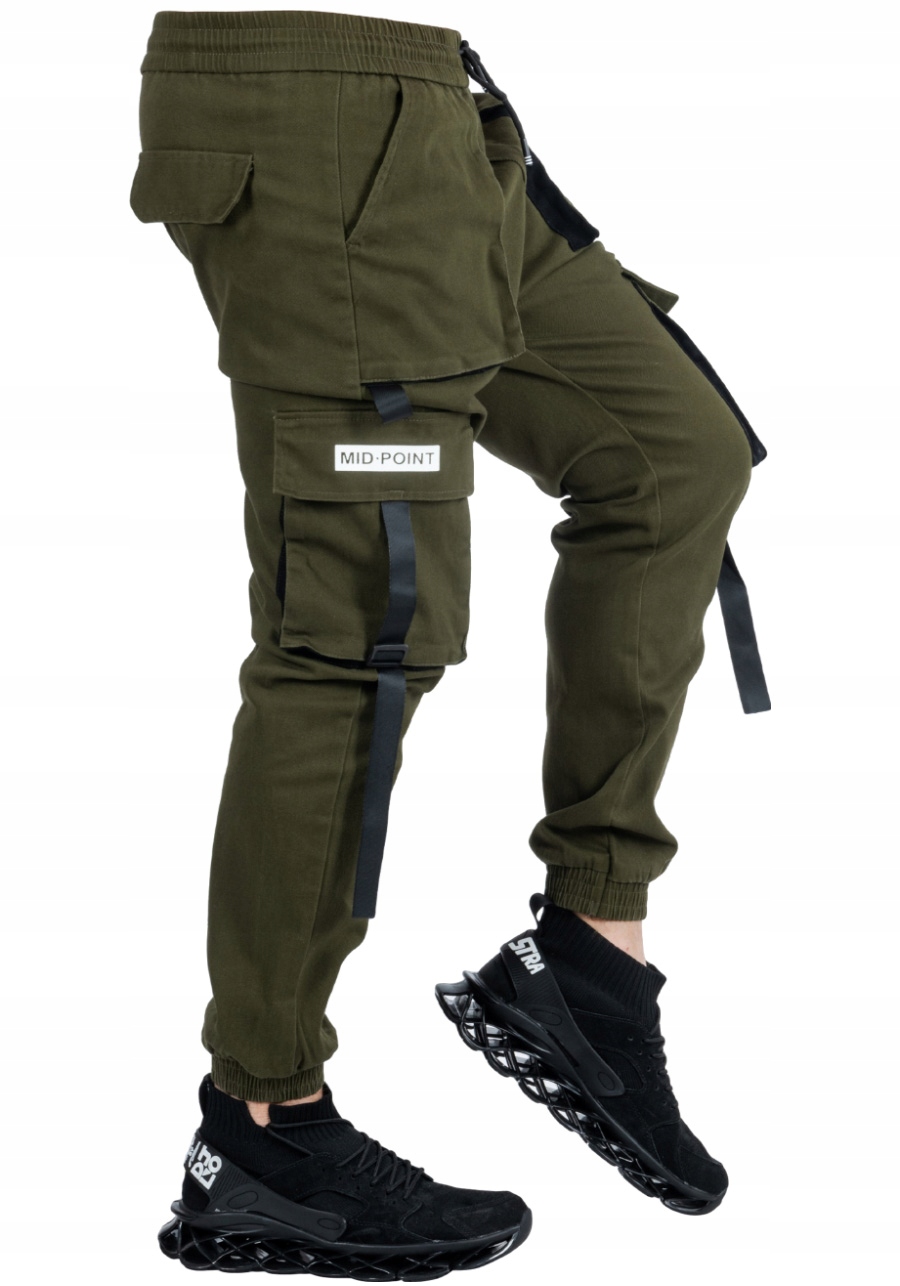 

Basilio Khaki Joggery materiałowe Bojówki R. 30
