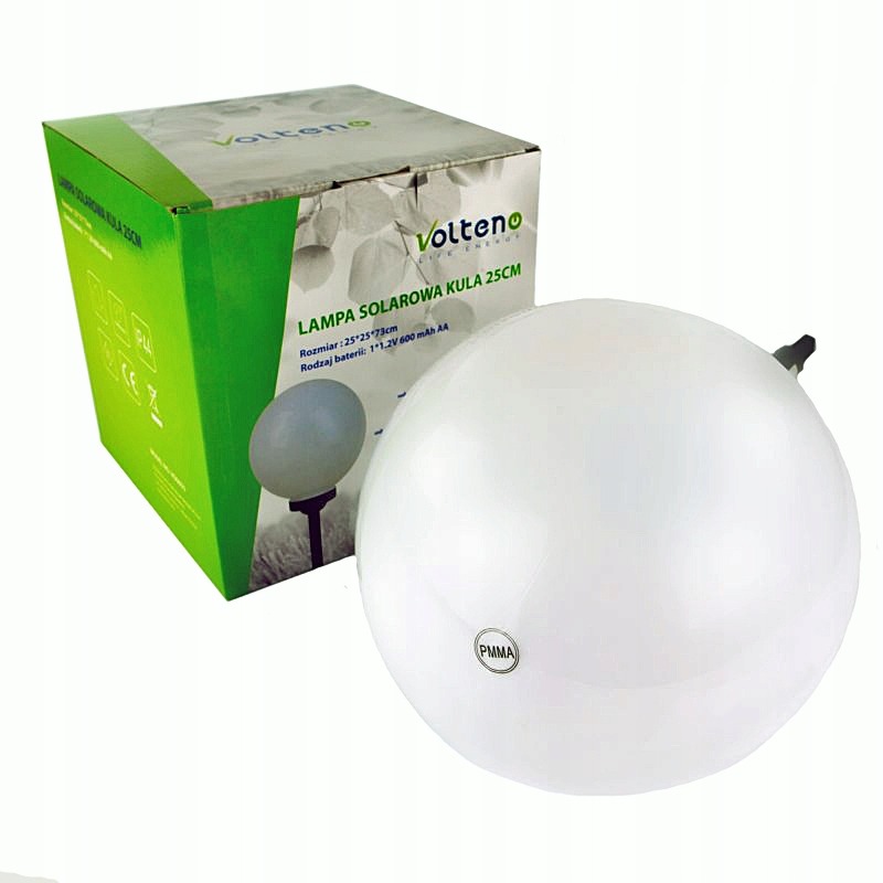 

Lampa Solarna Ogrodowa Kula 25CM VO0655 Volteno