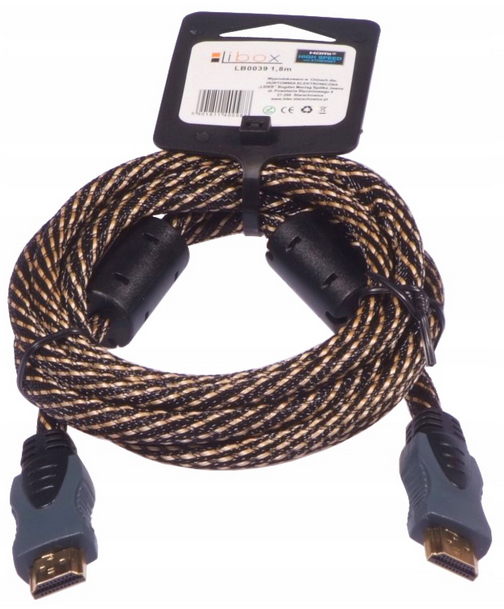 

Kabel Hdmi 2.0 Uhd Miedź Premium 48 bit 4K 3D 1,8m