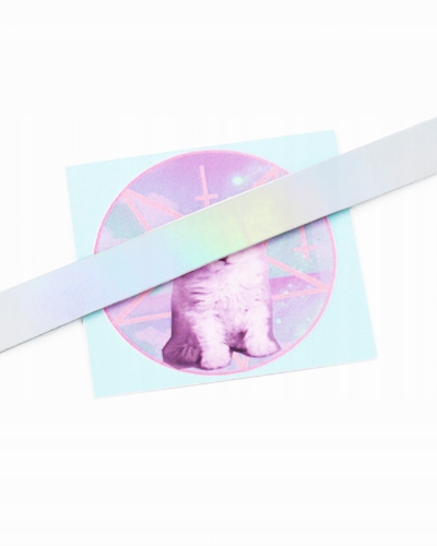 choker HOLOGRAM dusik naszyjnik pastel goth laser Materiał inny materiał