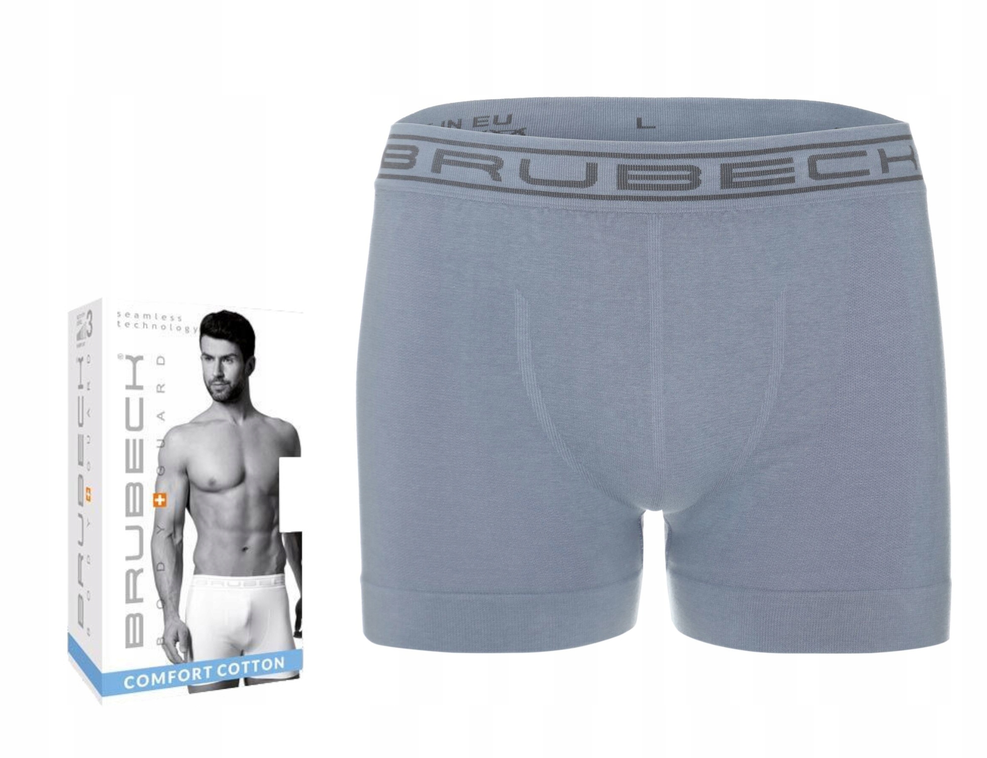 

Brubeck Bokserki Męskie BX00501A Stalowy r.XXL