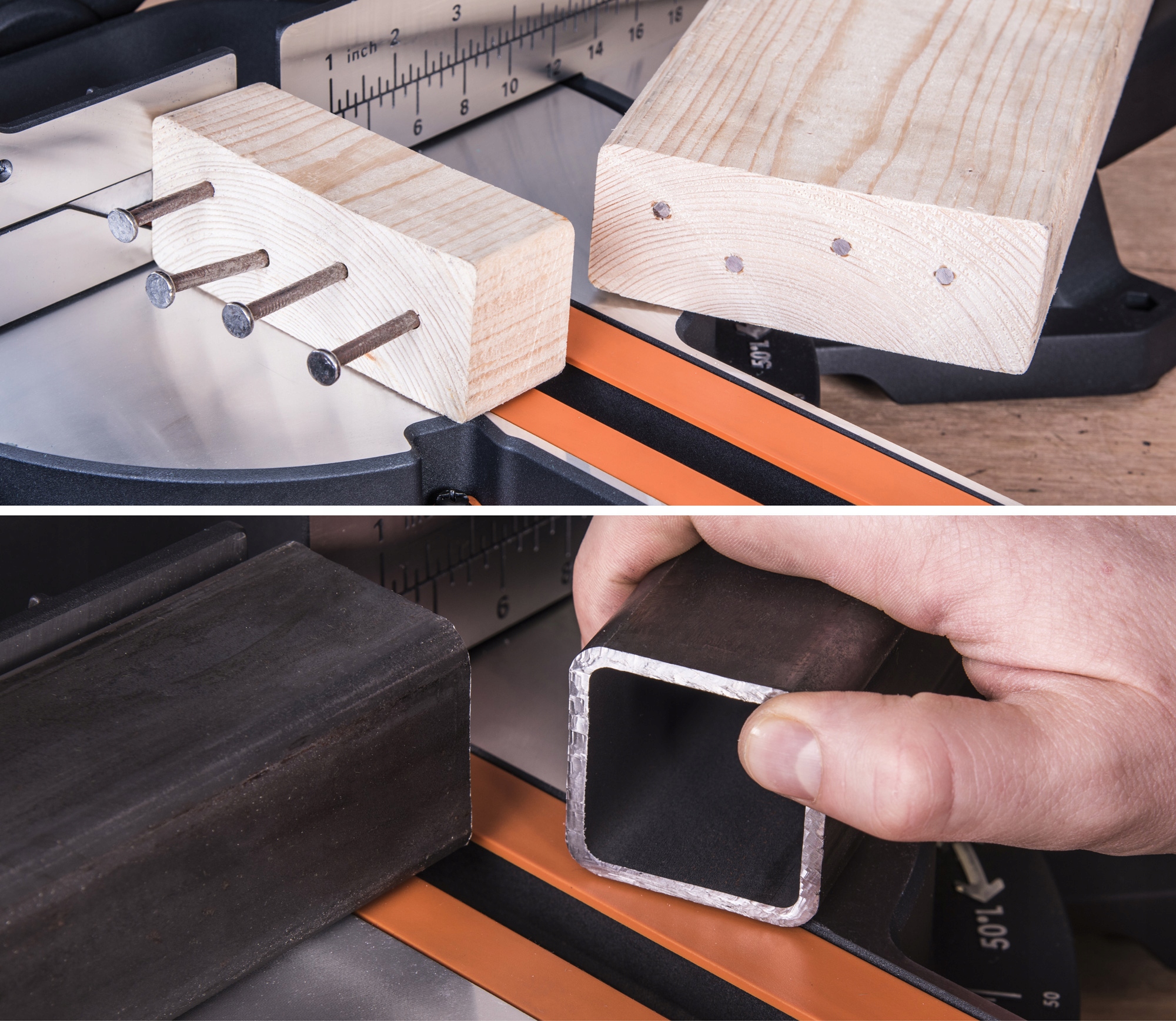 Ukośnica piła ukośna EVOLUTION R185SMS+ z posuwem Drewno Metal ALU PCV Marka Evolution