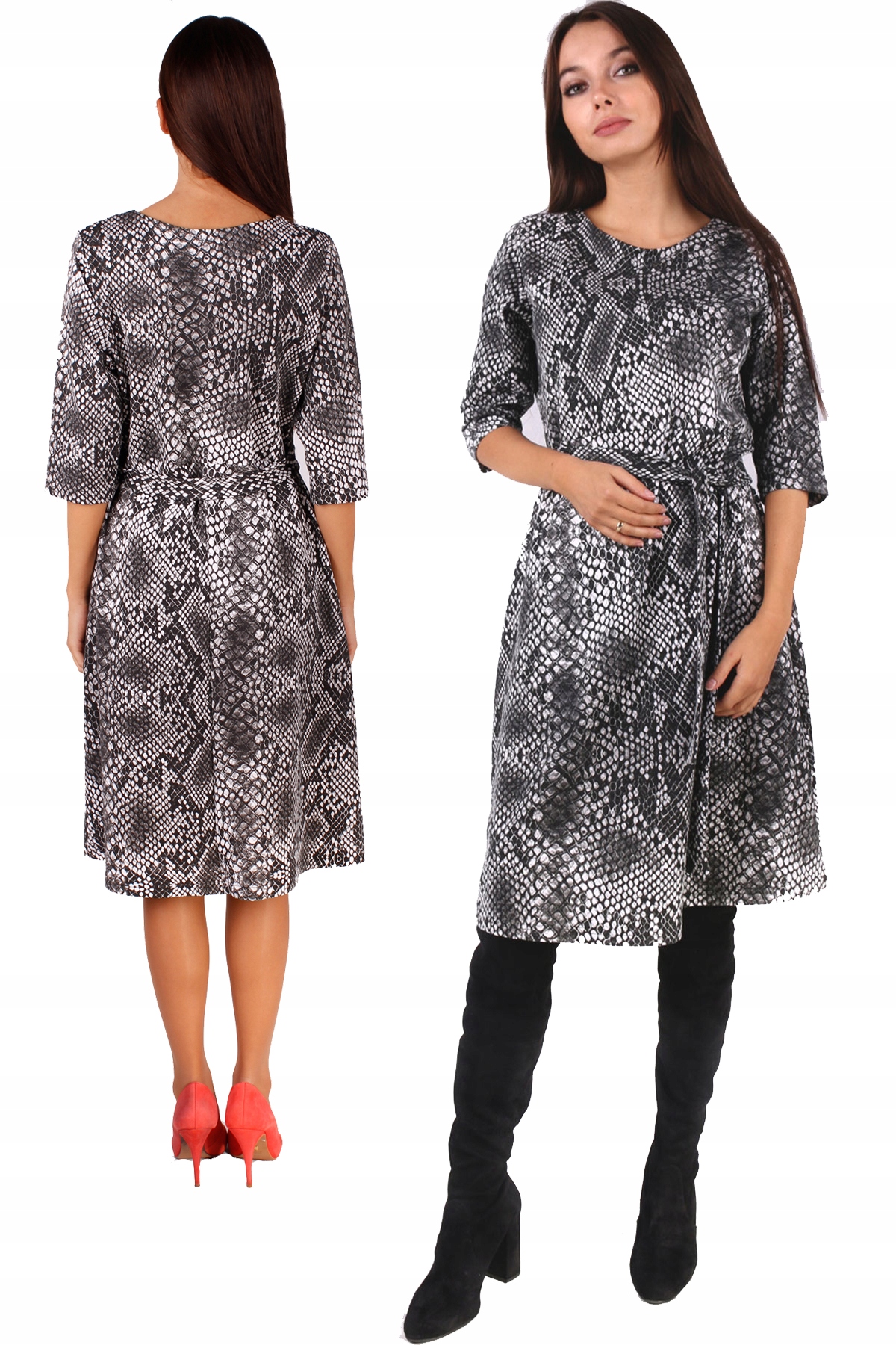 

Sukienka midi XL poison rozkloszowana 01174XLSZ