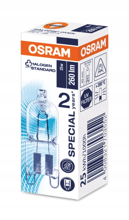 

Firmowa żarówka 25W piekarnika Bosch G9 Osram