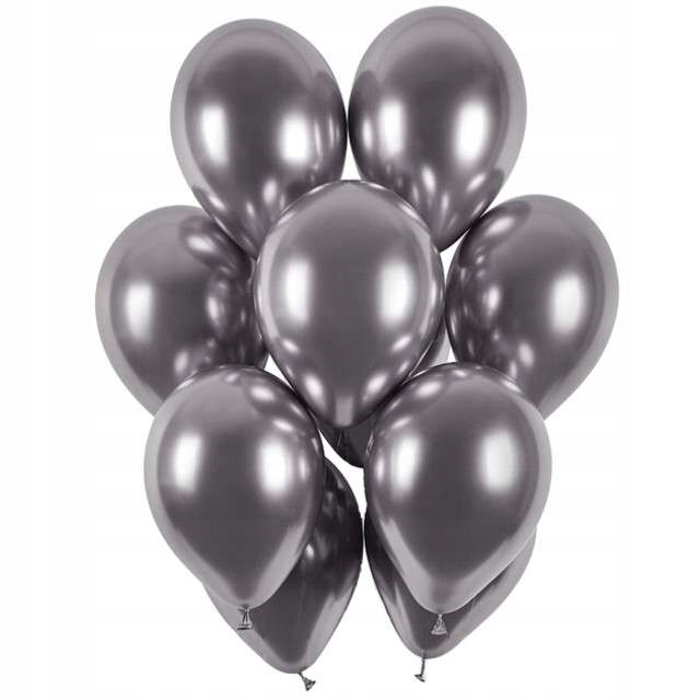 

Balony Chromowane Grafit Shiny Duże 13 cali 5 szt