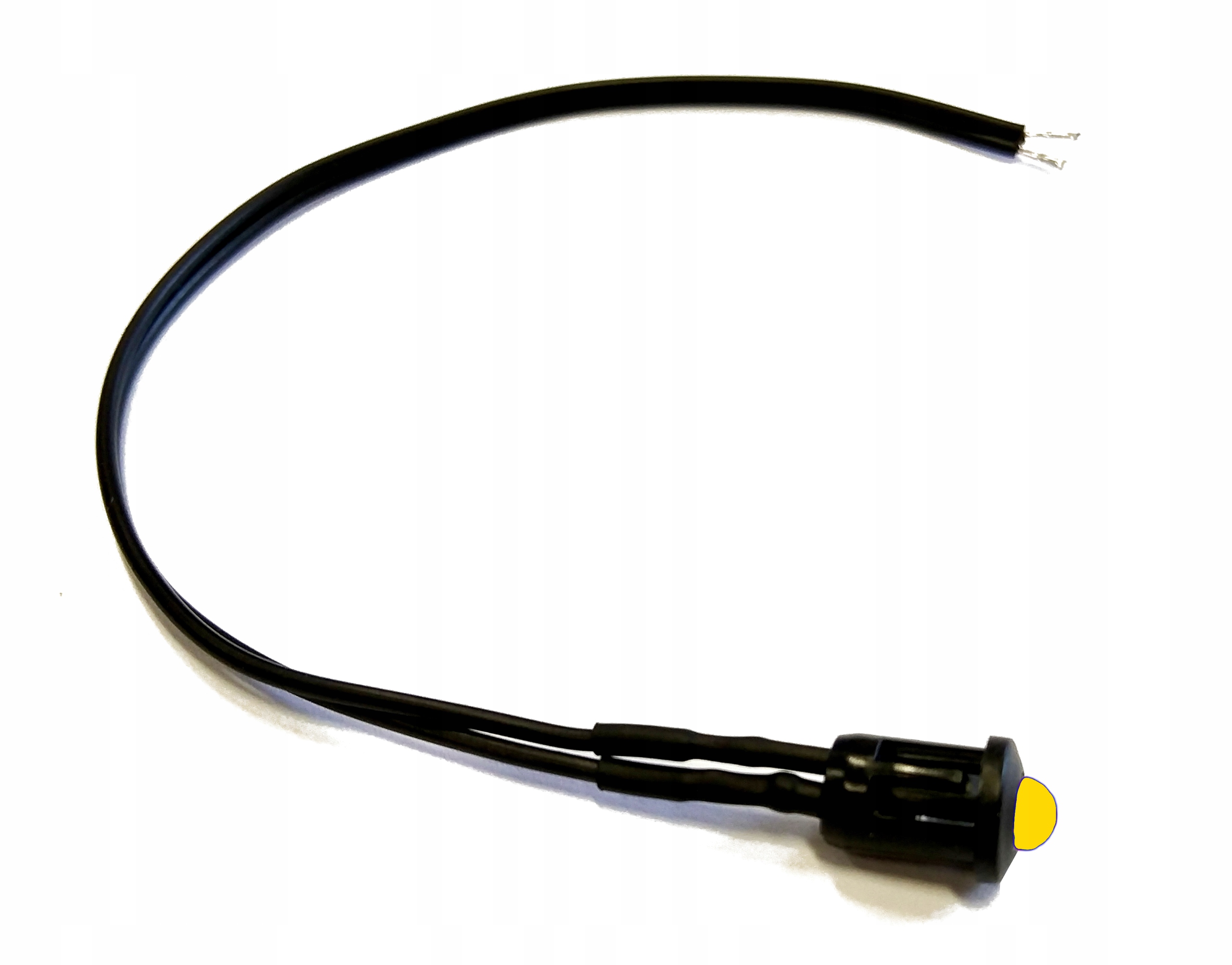 

Dioda z kablem 20cm Led 5mm 12V żółta z oprawką