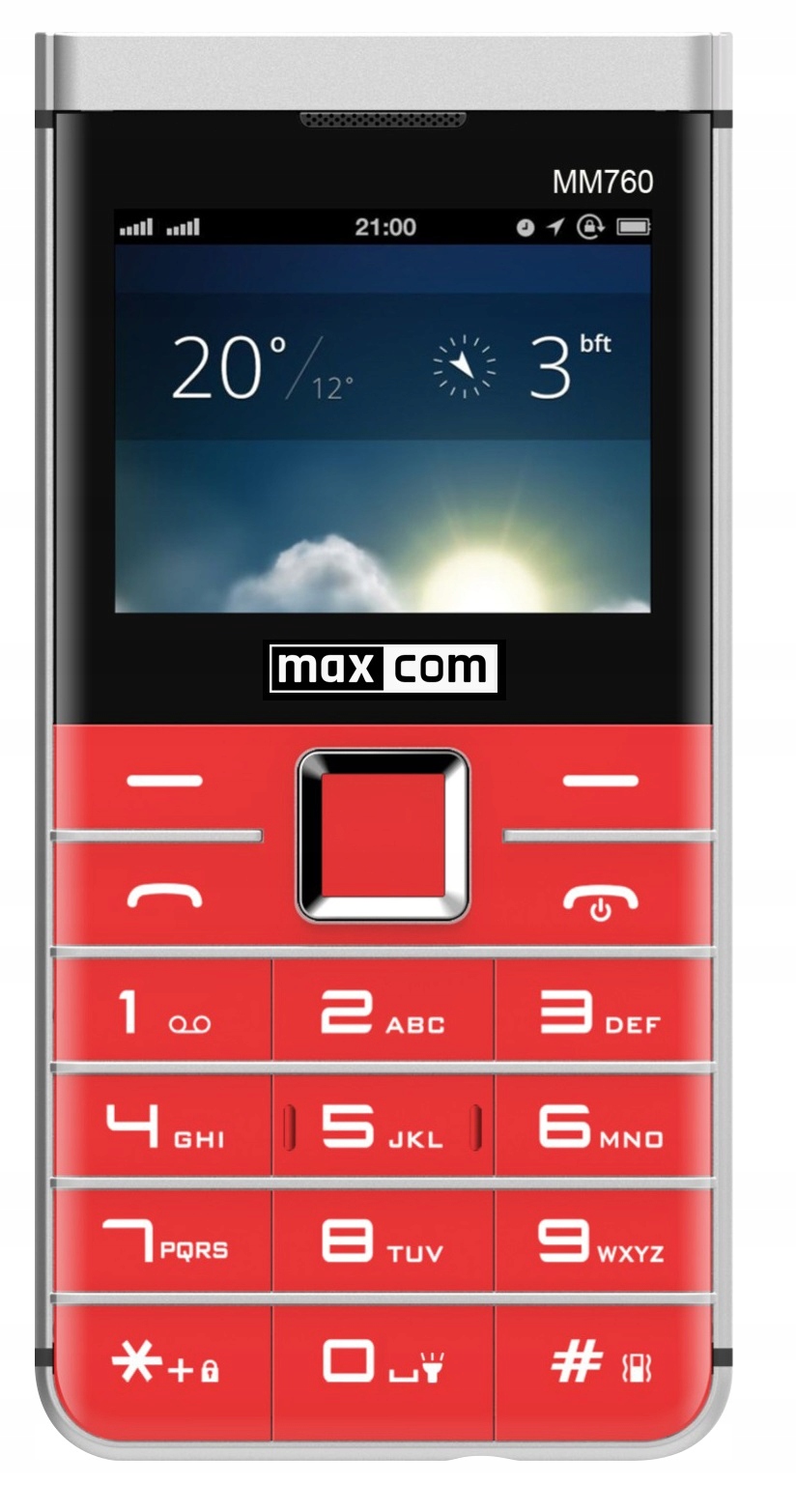

Telefon komórkowy Maxcom Comfort MM760 czerwony