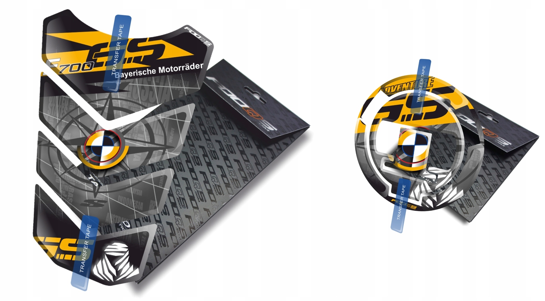 Tank-pad Cap-pad od firmy Fooqs pro Bmw F-700-GS Žlutý