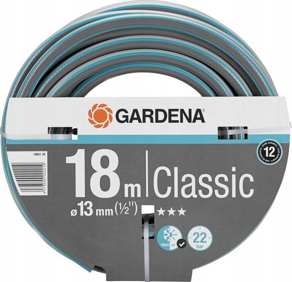 

Wąż ogrodowy Gardena Classic 1/2" 18m odp.UV