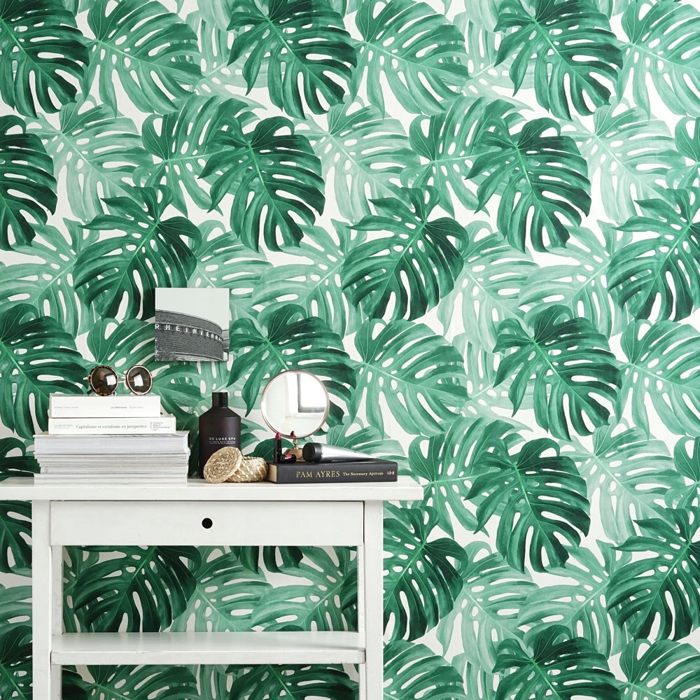 TAPETA ZIELONE LIŚCIE PALMY MONSTERY 403817 Rodzaj winylowa na flizelinie