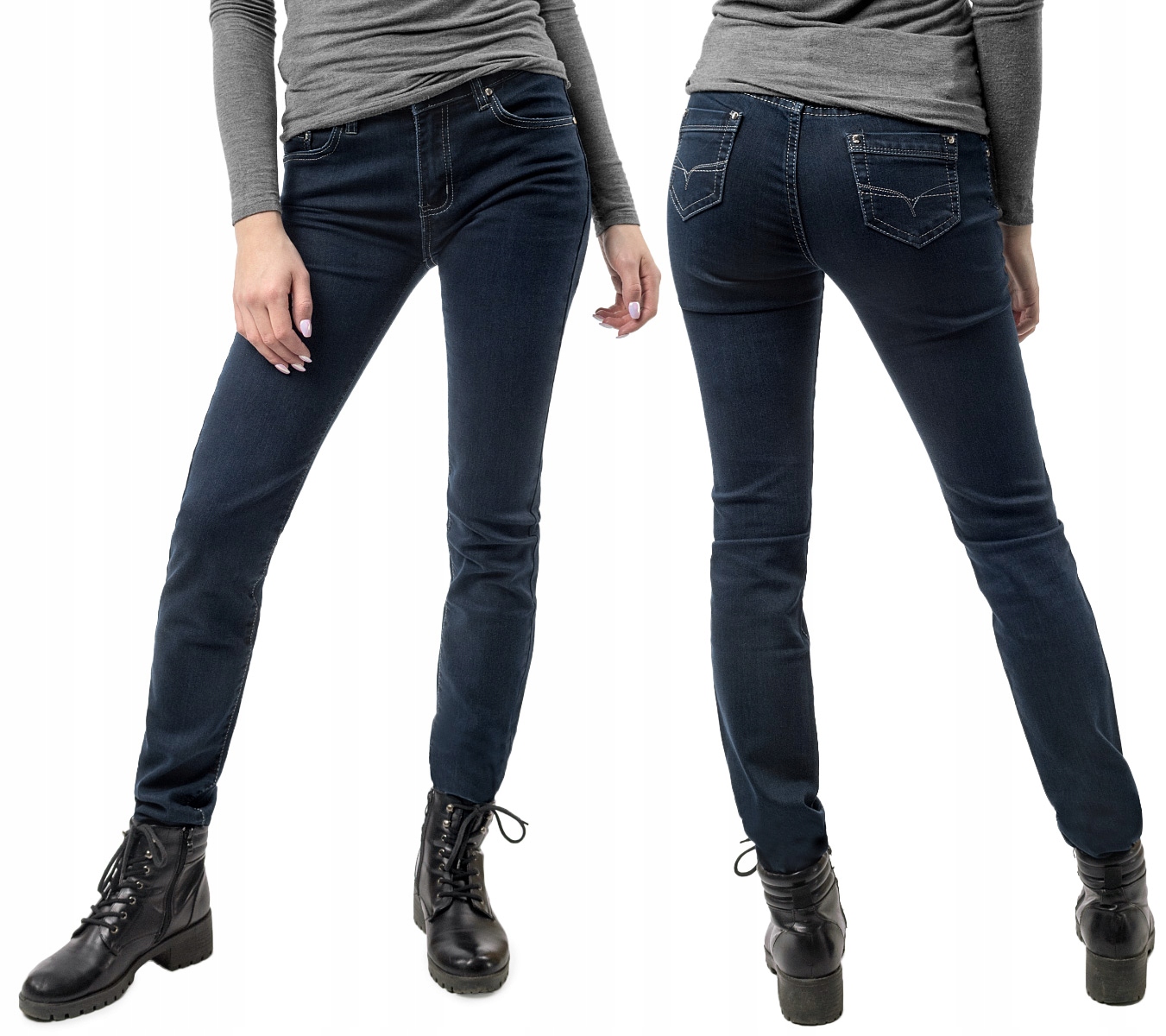 

Klasyczne Proste Spodnie Jeansy Damskie 9123 80 cm
