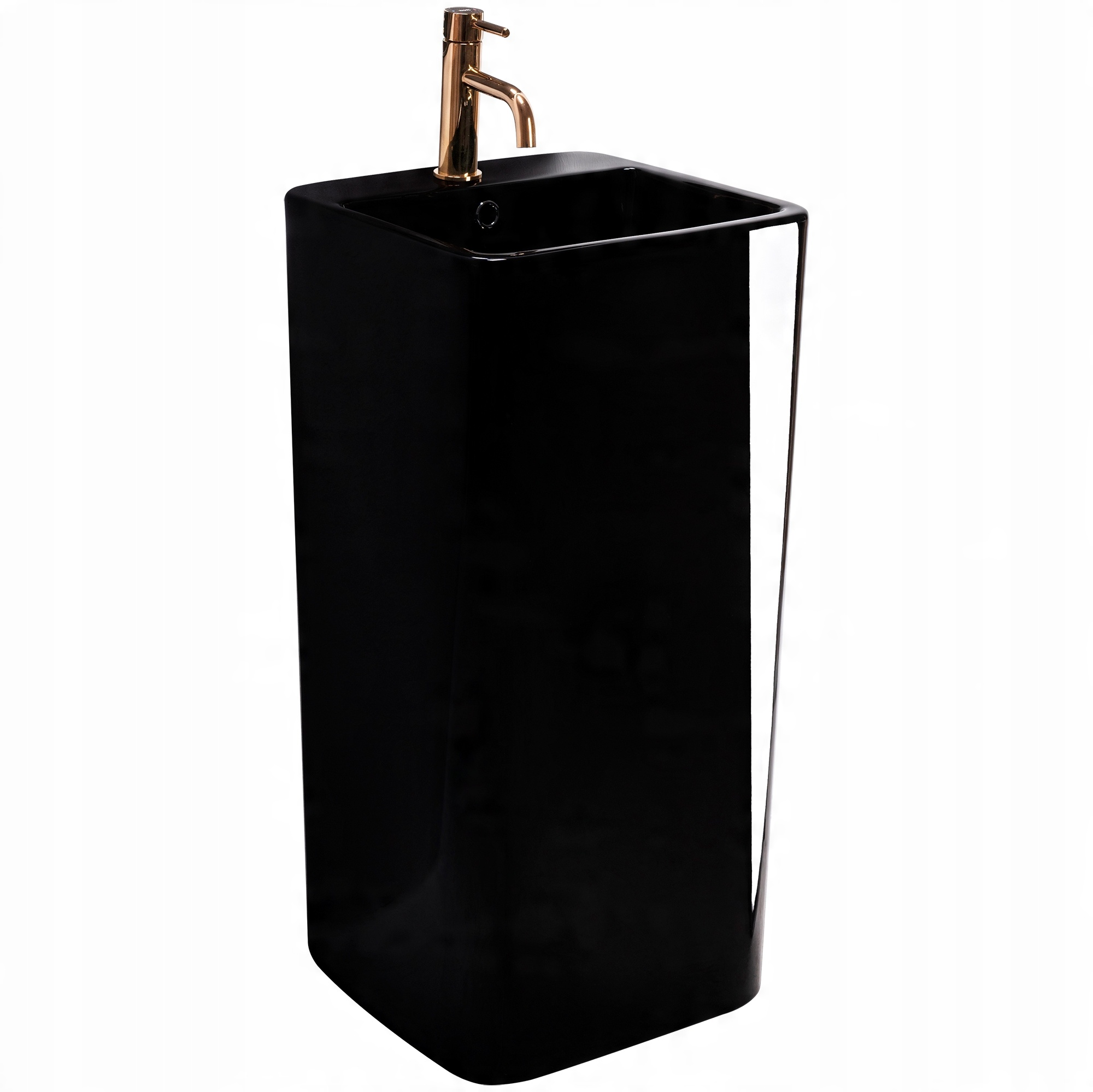 

Czarna Wolnostojąca Ceramiczna Umywalka Mia Black