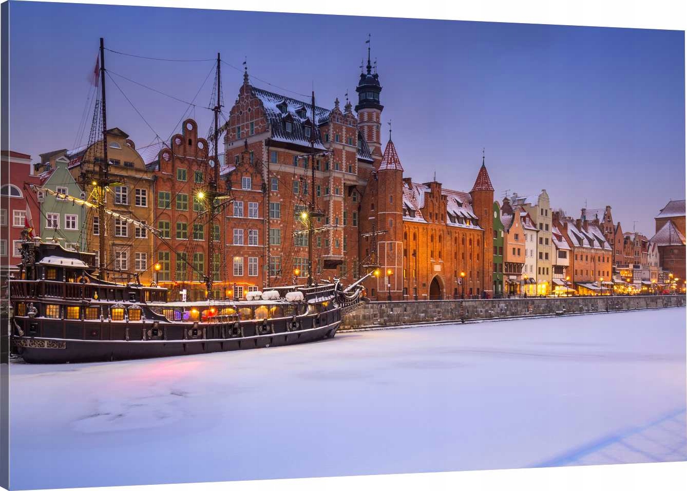 

Obraz Na Płótnie Gdańsk Zima Statek 70x50 800 Wz