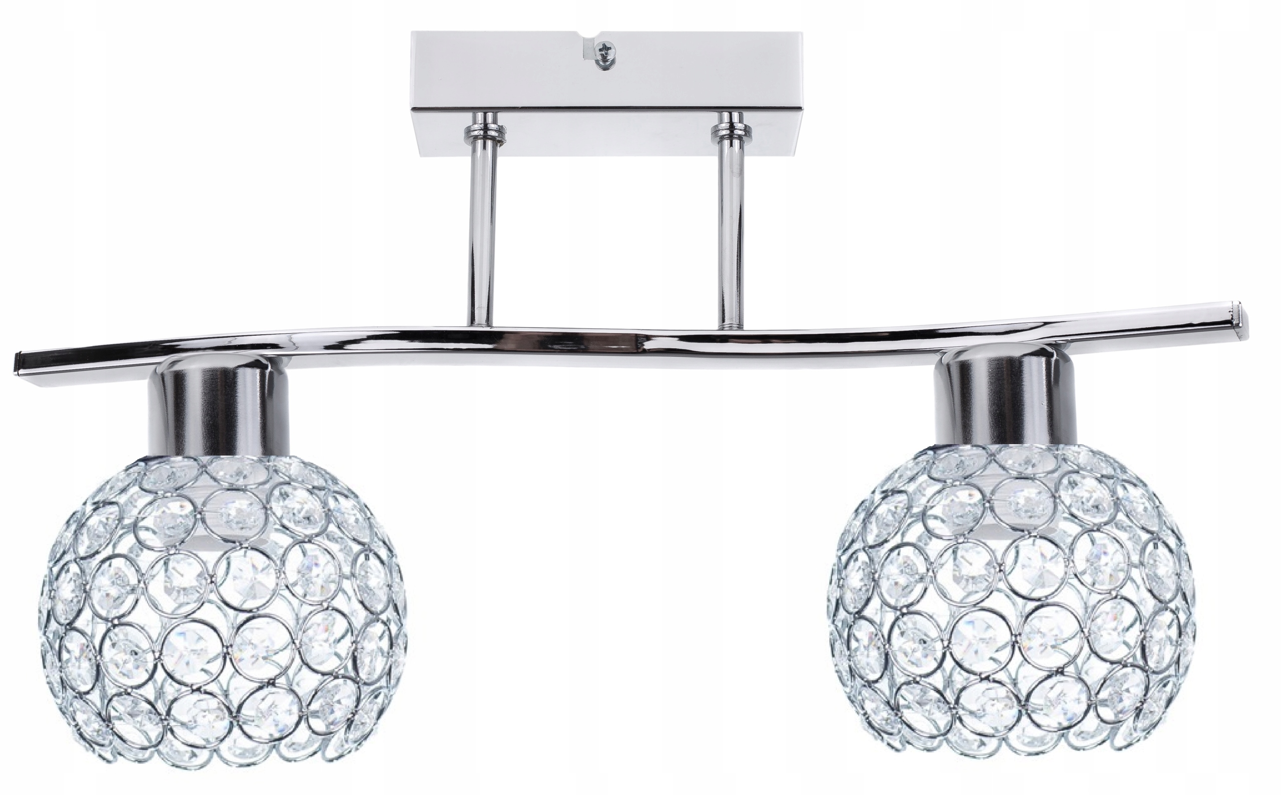

Lampa Wisząca Plafon Chrom Żyrandol Kryształki e27