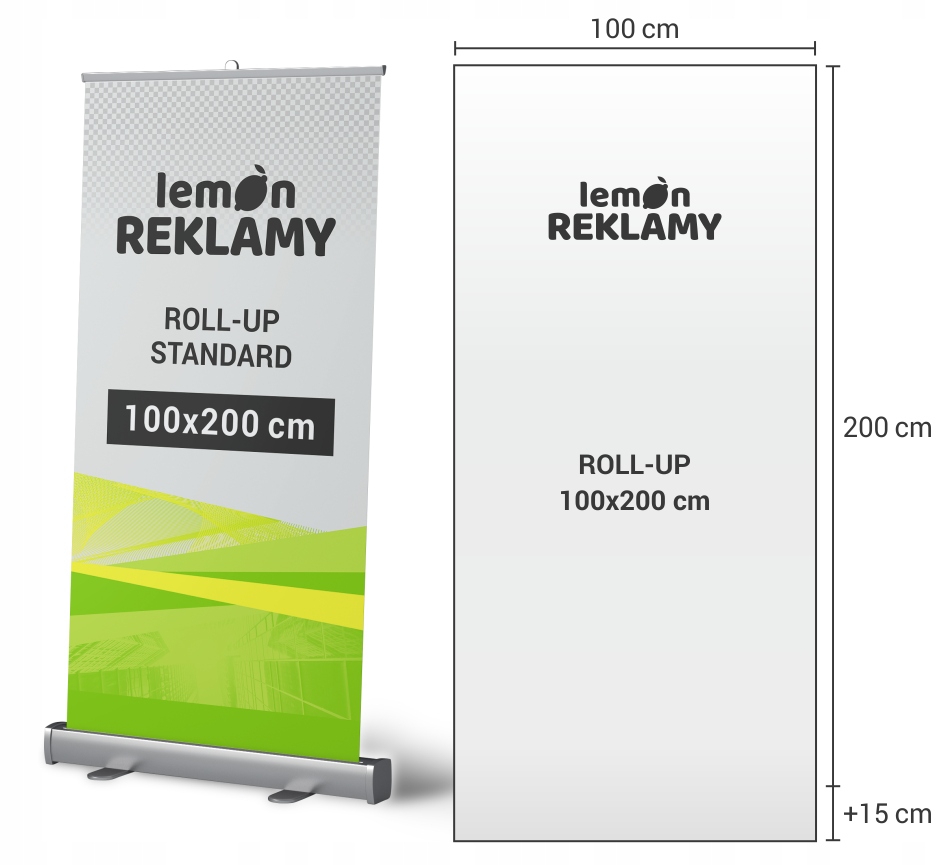 ROLL-UP ROLLUP + WYDRUK BLOCKOUT 100X200cm 24h Marka inny