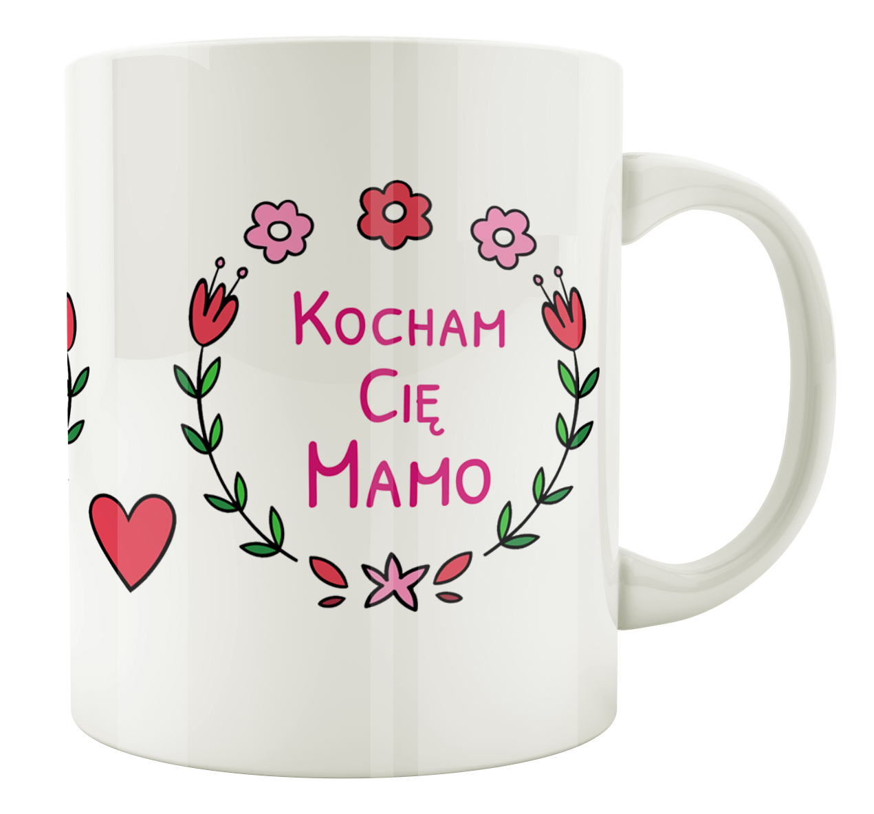 KUBEK Z NAPISEM KOCHAM CIĘ MAMO WZÓR 04