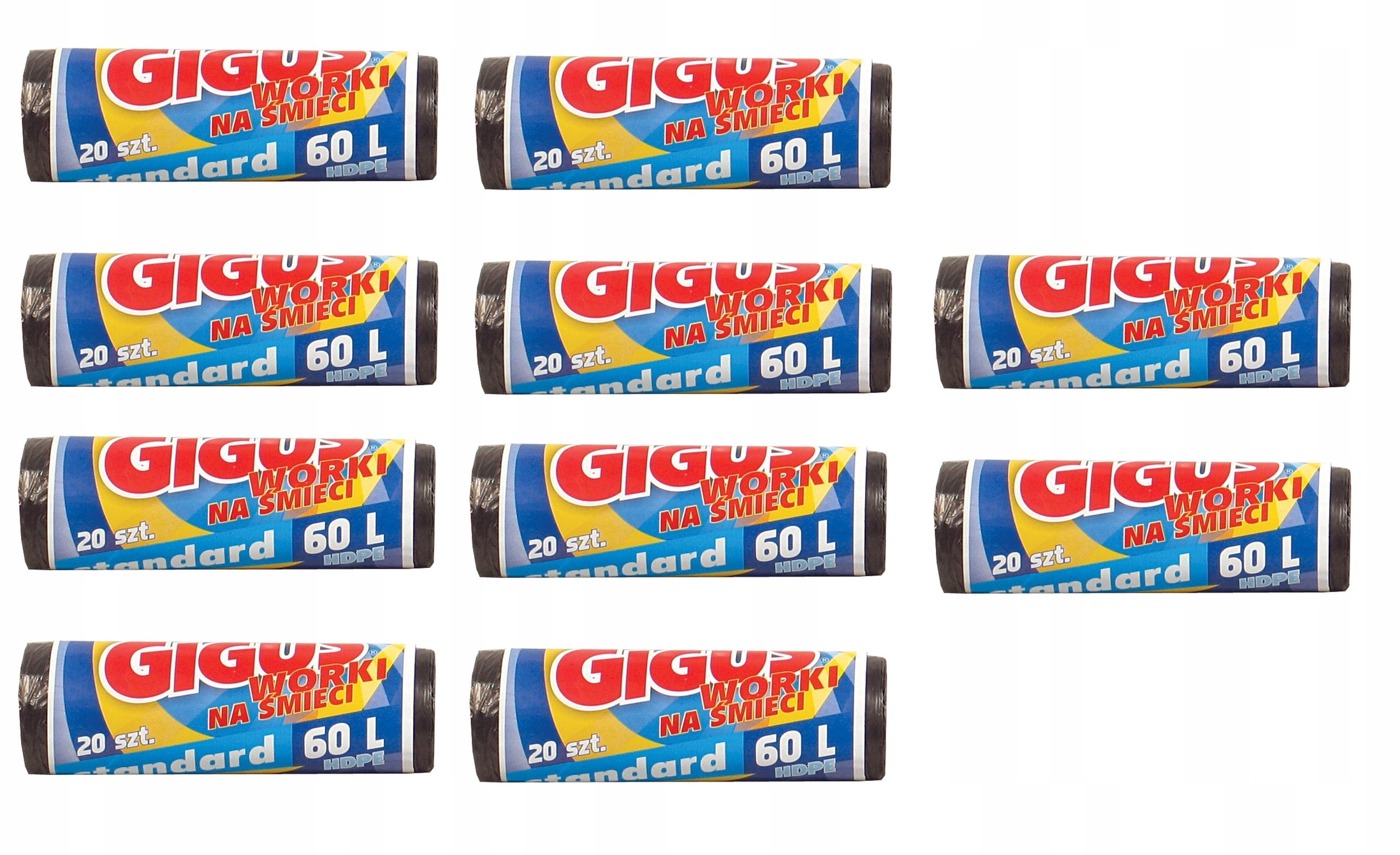 

Worki na odpady Giguś Standard 60 l 10x(20 sztuk)