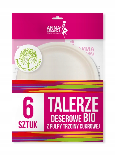 

Talerze Deserowe Bio z pulpy trzciny cukrowej 6szt