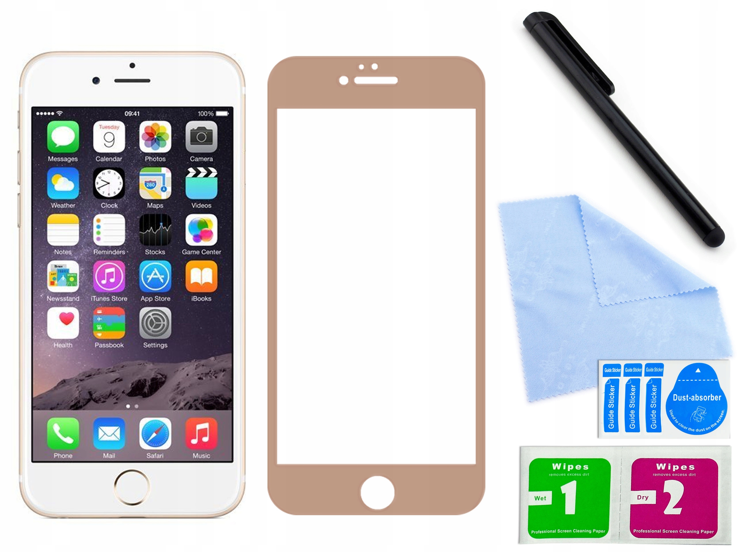 

Szkło hartowane 3D do Apple iPhone 6 Złote