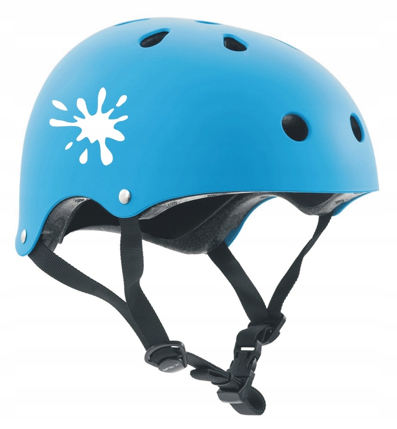 KLEKS PLAMA biała naklejka na kask 401-7 P Długość 0 mm