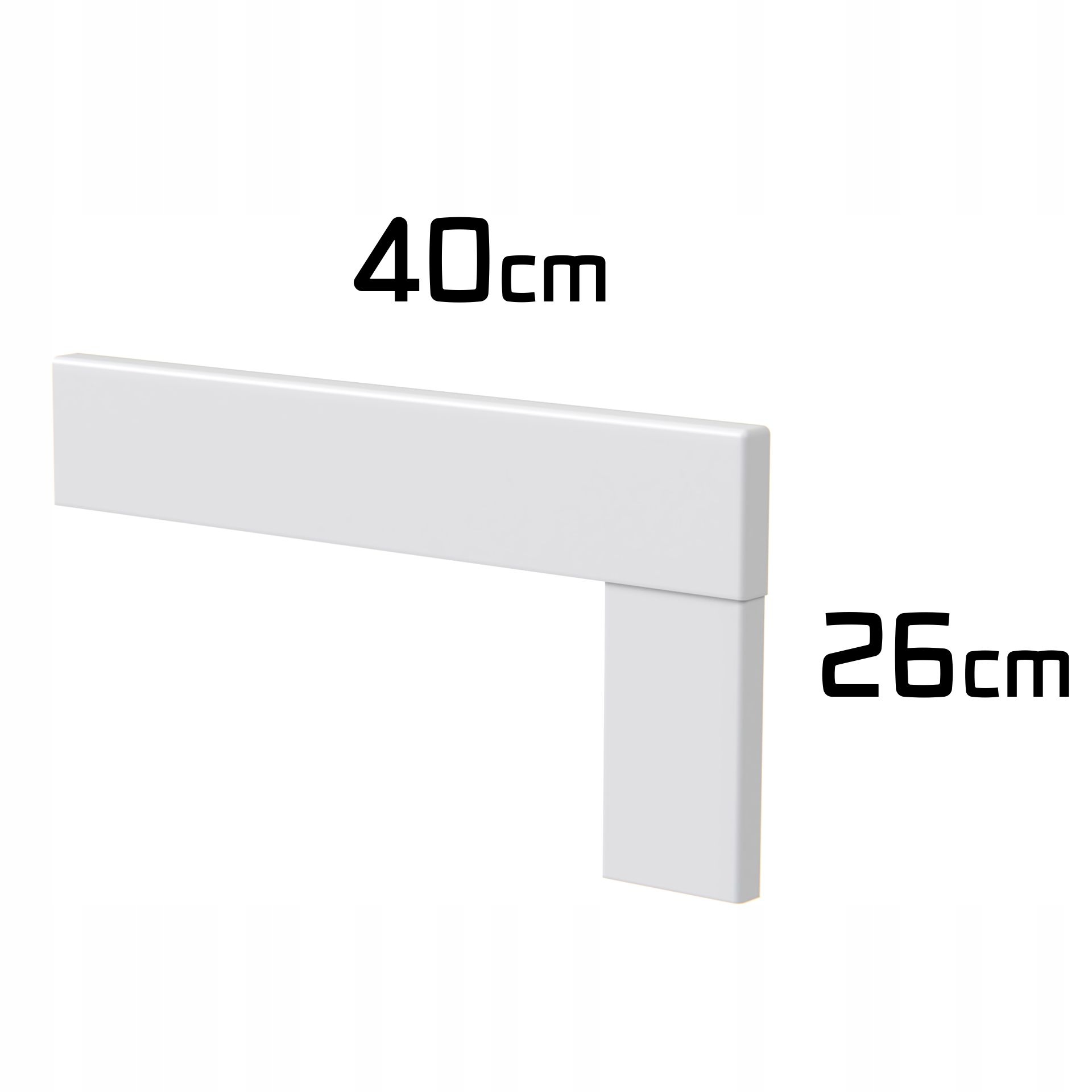 

Listwa cokół do schodów biały na zakładkę 60x15mm