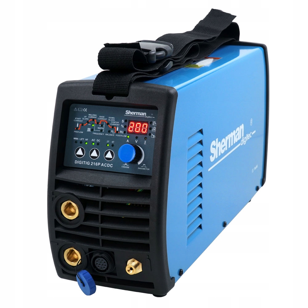 Spawarka TIG 200 AC DC do Aluminium z Pulsem 230V Kod producenta TIG SHERMAN DIGITIG 216 PULS AC DC HF