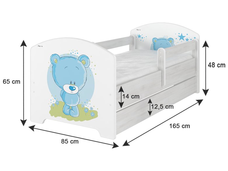 Łóżko dziecięce 160X80 BABY BOO materac + szuflada Bohater inny