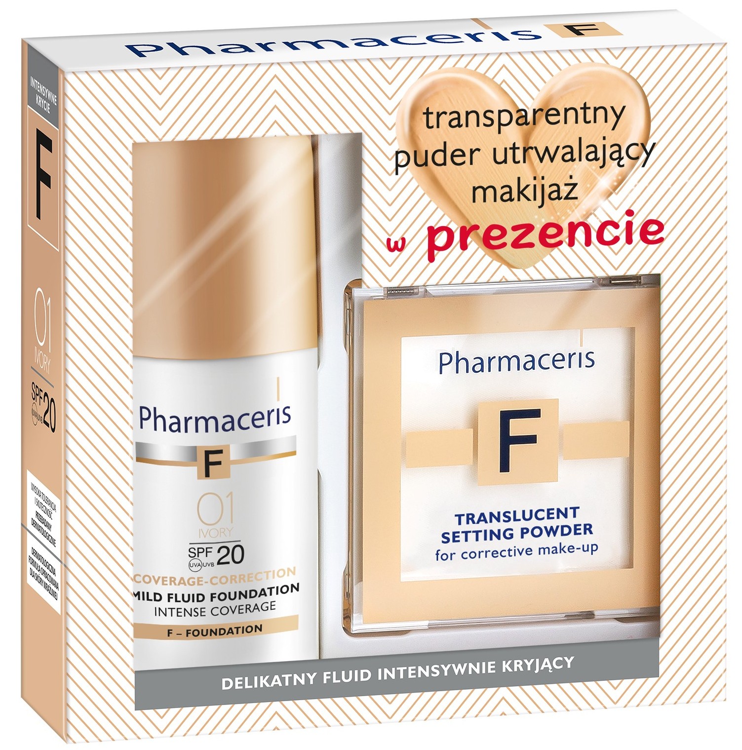 

Pharmaceris F Fluid Intens Kryjący 01 Ivory +puder