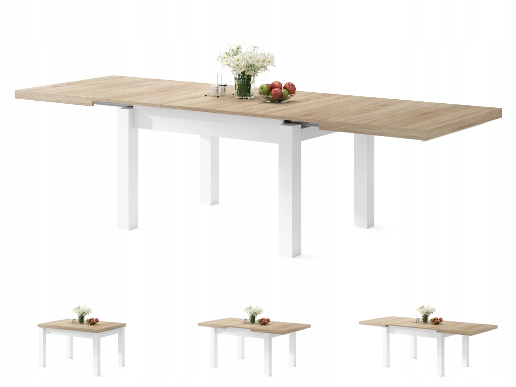 

Royal Dąb Sonoma/Biały Stół Rozkładany Do 2,7 m!