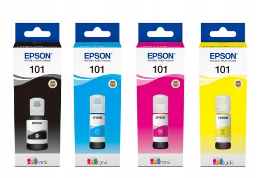 

4x tusz org. Epson 101 Cmyk L4150 L4160 L6160