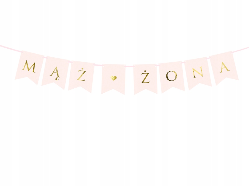 

Baner Napis Mąż Żona Ślub Wesele Dekoracje Różowy