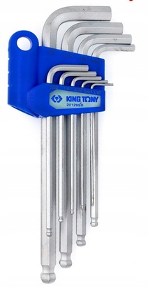 Klucze IMBUSY HEX DŁUGIE H1,5-10 kulką 9 KING TONY