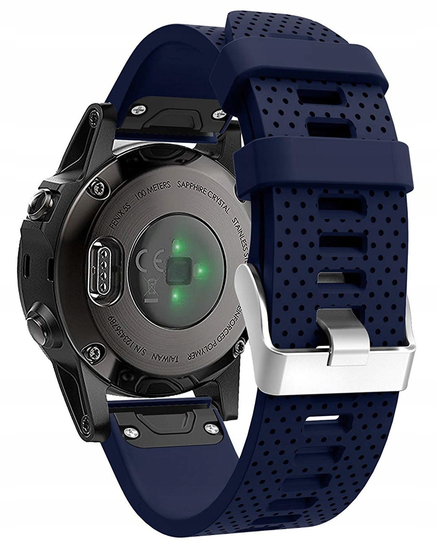 Granatowy Silikonowy Pasek Garmin Fenix 5S Plus