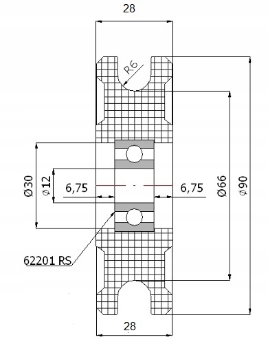 fi 90 ROLKI NA LINKĘ 12 mm BLOCZKI ROLKA FI 12 Marka Zabi