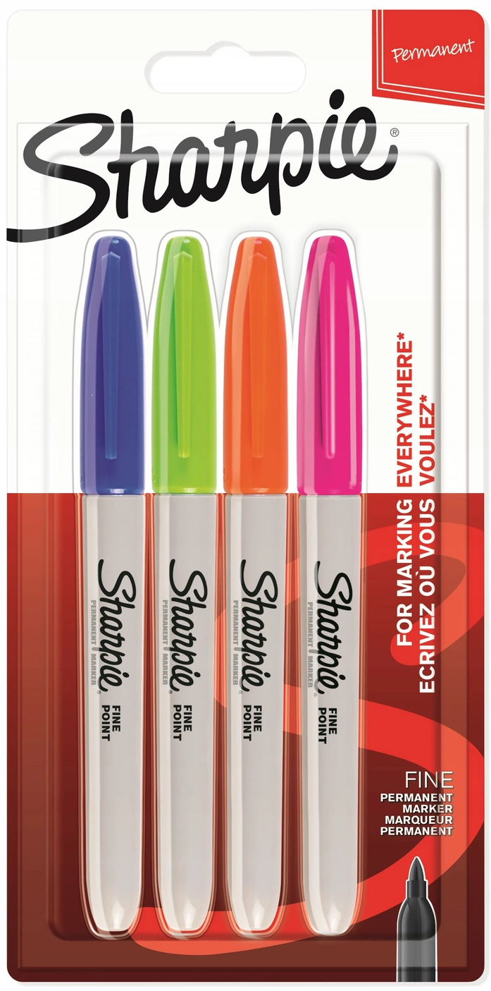 Zestaw Sharpie Fine Markery Permanentne Fun 4 kol