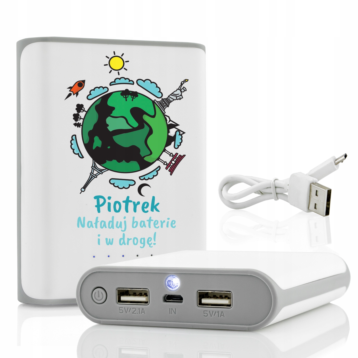 

Power bank 8000 własny nadruk na Urodziny