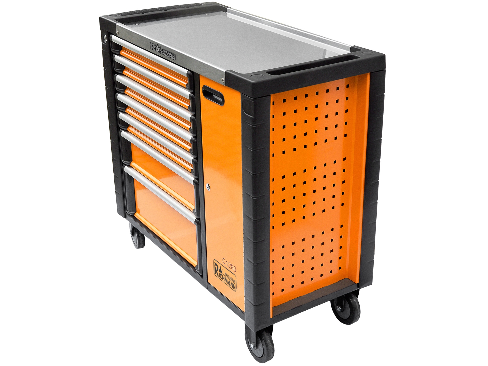 SZAFKA NARZEDZIOWA WOZEK RICHMANN 7 SZUFLAD 398 Additional Features lockable pull rod drawers