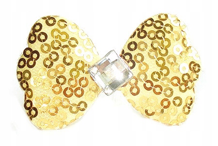 

Błyszczące Kokardki Z Kryształkiem kol. Złoty