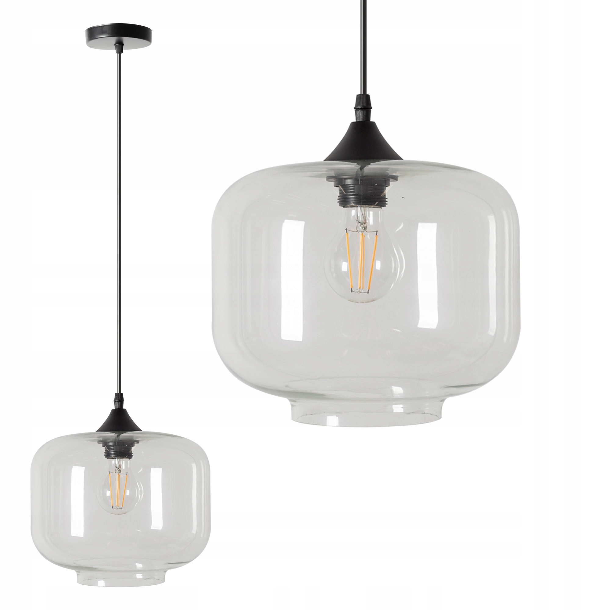 

Lampa Sufitowa Wisząca Szklana APP312-1CP Loft