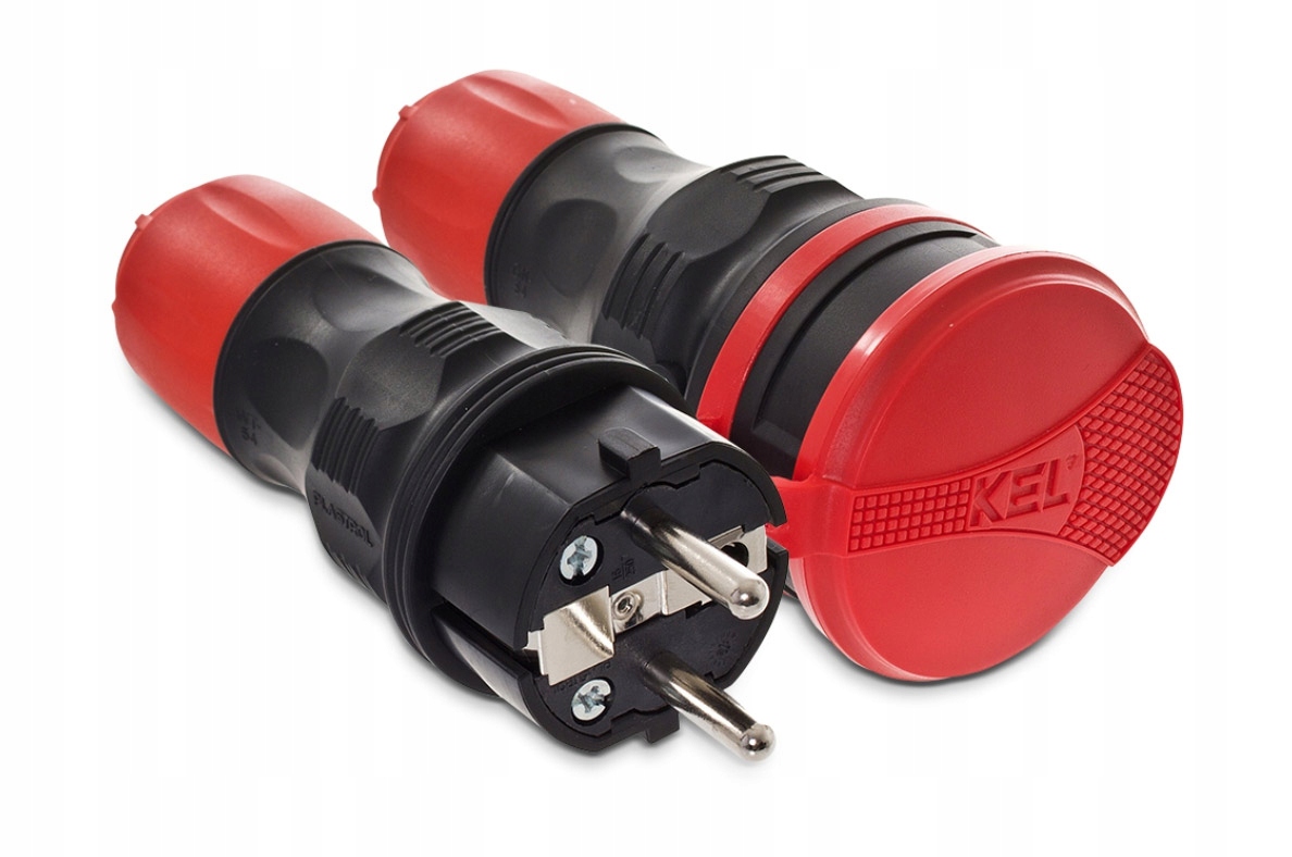 

Zestaw Wtyczka+gniazdo IP54 16A 250V ZWG-54 czerw