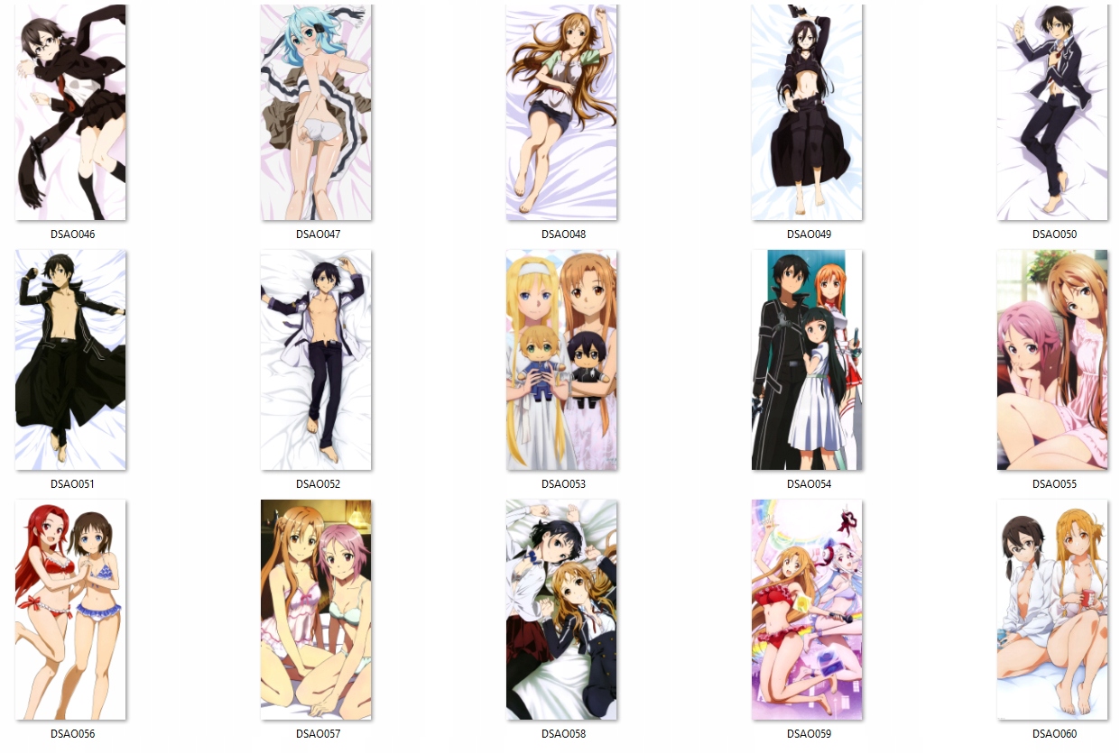 Dwustronna Dakimakura Manga Anime Sword Art Online Typ poduszka