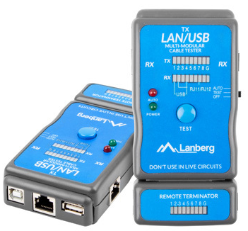 

Tester Kabli RJ45 Lan RJ12 Utp Ftp Usb Poe Lanberg