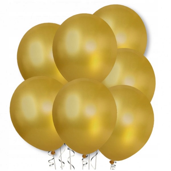 

Balon metaliczny 30 cm Gold Złoty, mocny