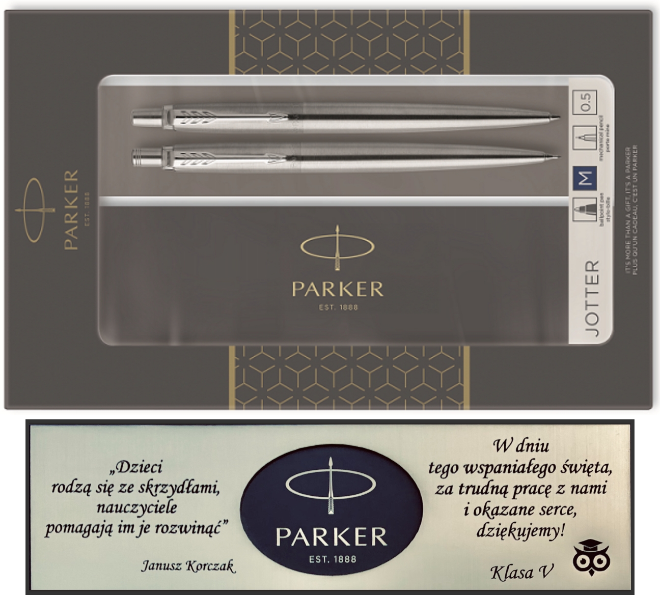 

Parker Jotter duo długopis ołówek Grawer tabliczka