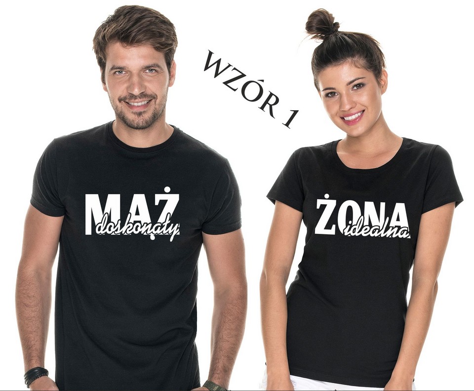 KOSZULKI ŻONA idealan MĄŻ doskonały SUPER JAKOŚĆ L Rozmiar L